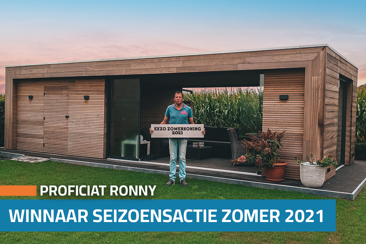 Zomerkoning 2021 / Ronny uit Evergem / Magnifiek bijgebouw met overdekt terras